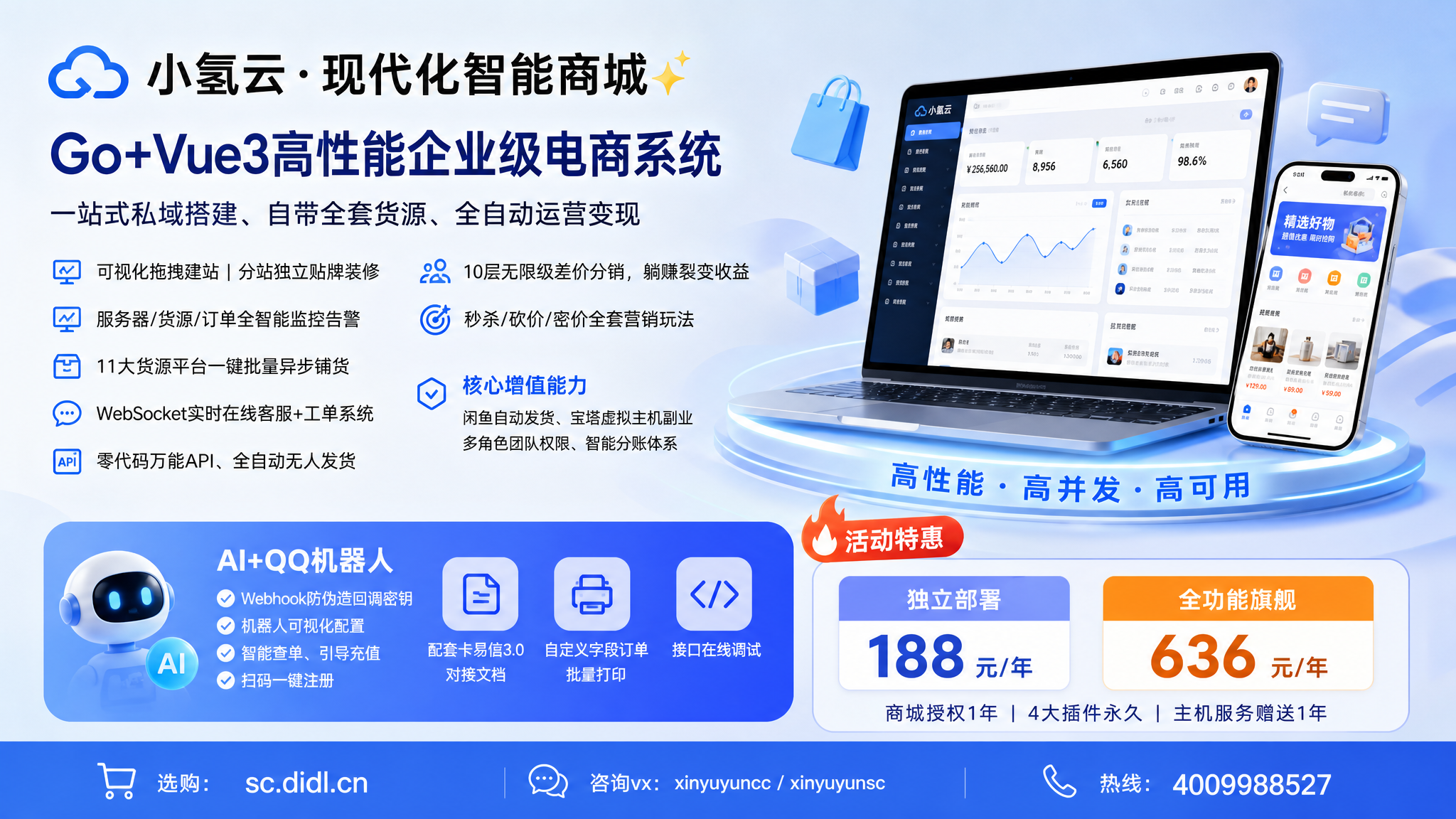 图片[1]-小氢云发卡系统｜企业级虚拟商品解决方案