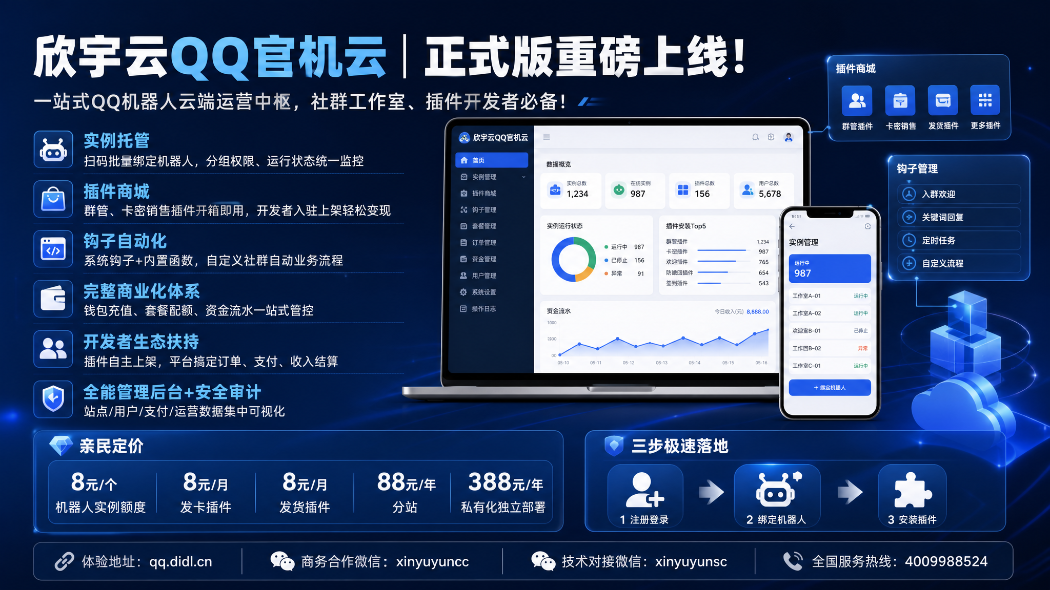 【欣宇云QQ官机云｜正式版重磅上线！】
