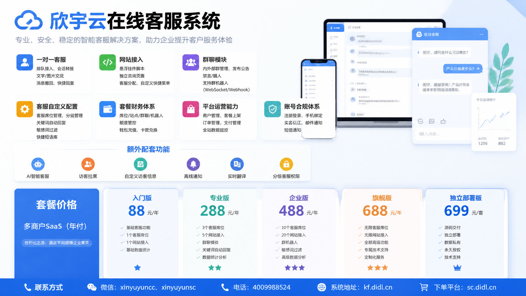 欣宇云在线客服系统